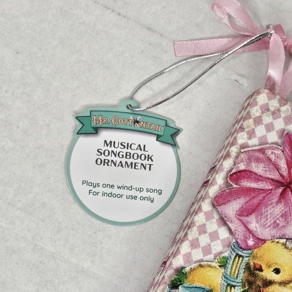 New Mr. Cottontail Chicks Musical Songbook Ornament Happy Easter Vintage Style - Picture 2 of 9
